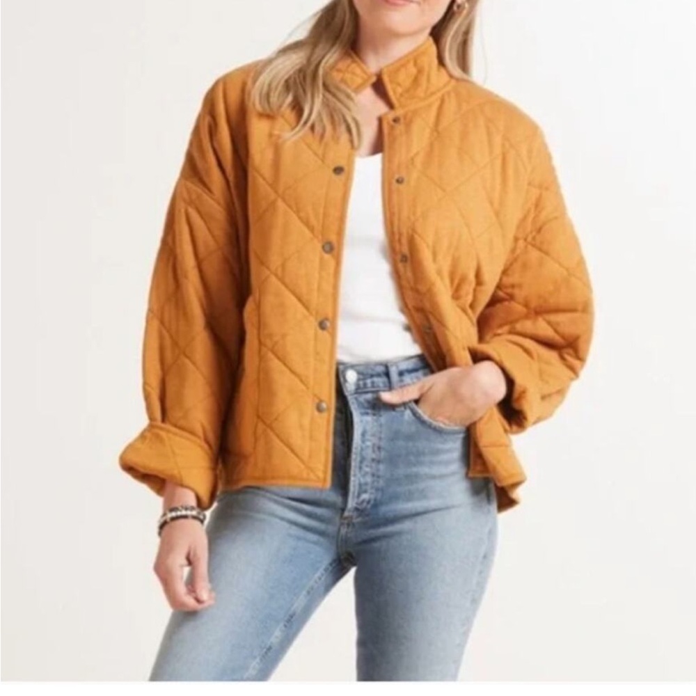 Z Supply - maya quilted jacket in camel